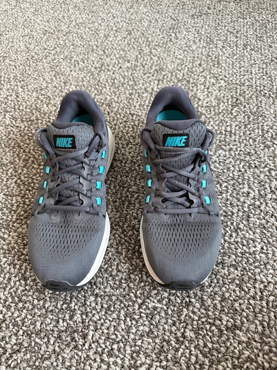 Nike Shoes - Nike Dark Gray Running Sneakers with Teal Accents